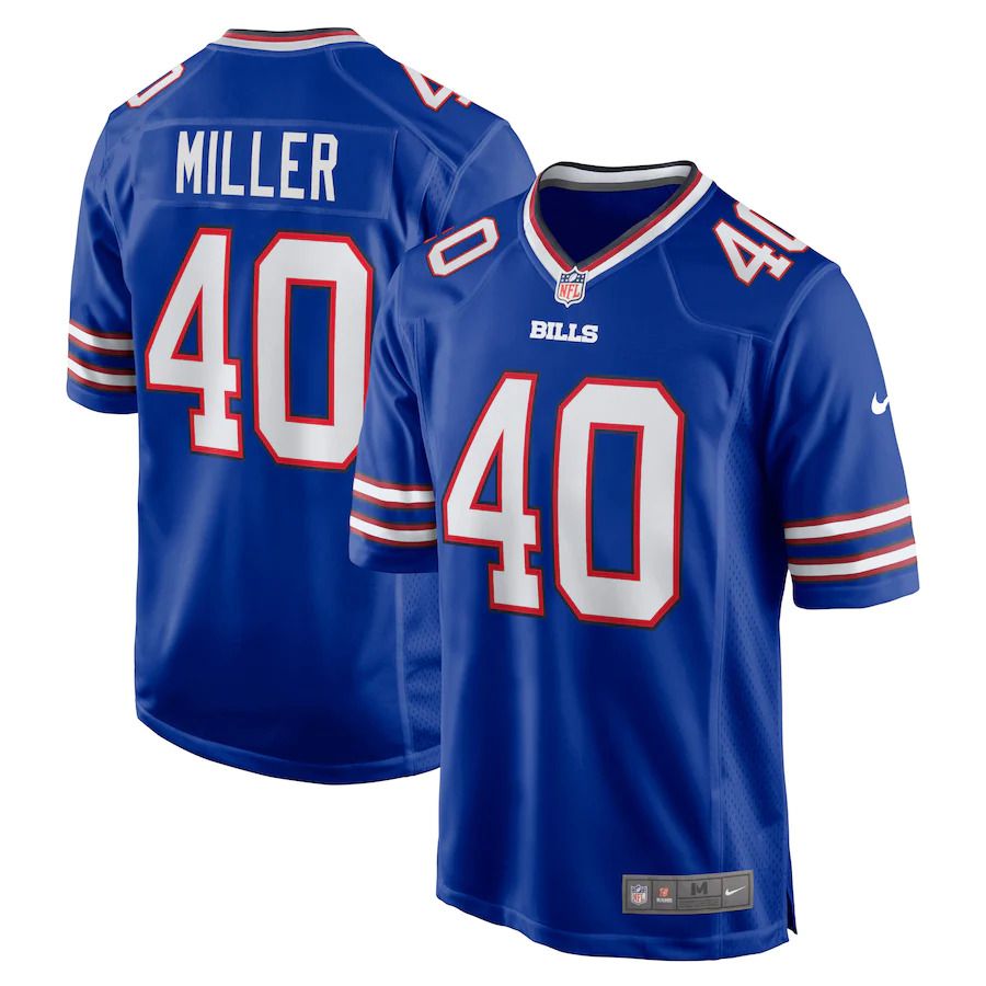 Men Buffalo Bills 40 Von Miller Nike Royal Player Game NFL Jersey